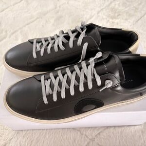 Oliver Cabell Men’s Black & Grey Leather Sneakers